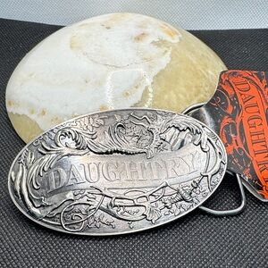 Bravado 2008 Daughtry Engraved Oval Silvertone Belt Buckle